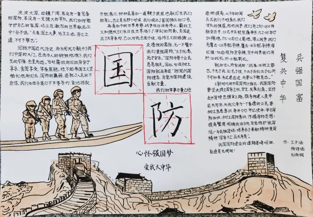 国防教育手抄报优秀作品-图8