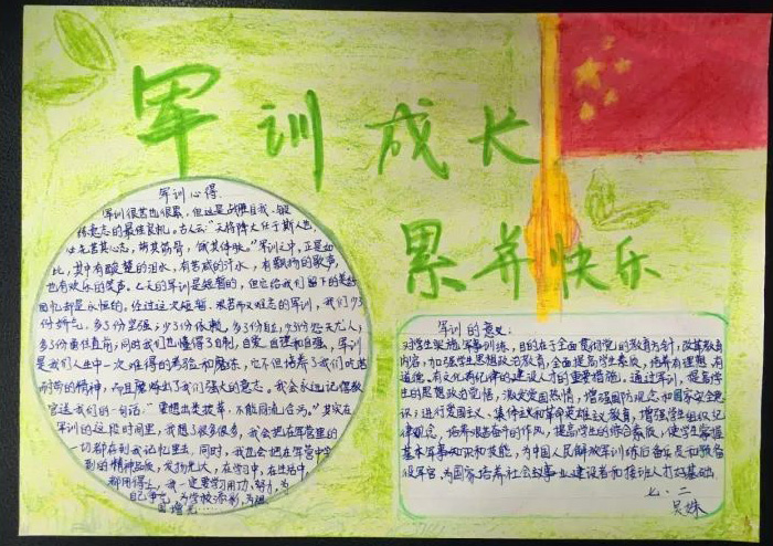 初中军训生活手抄报-图5