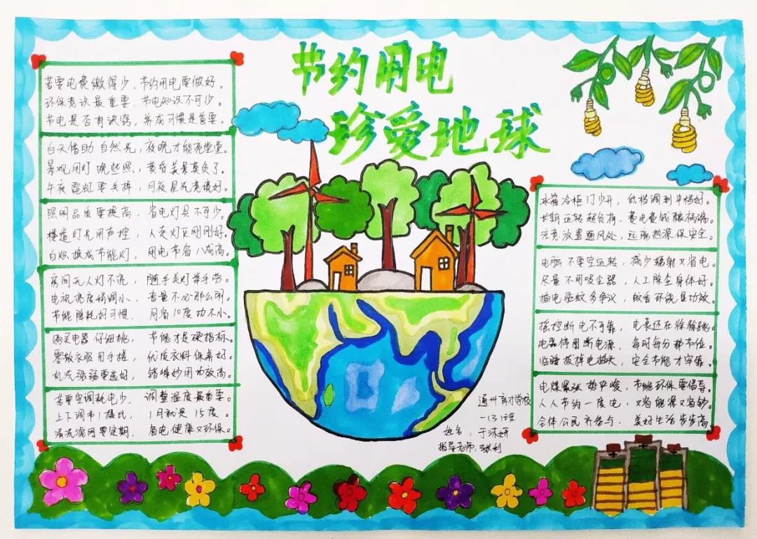 小学六年级关于地球日的手抄报一等奖-图1