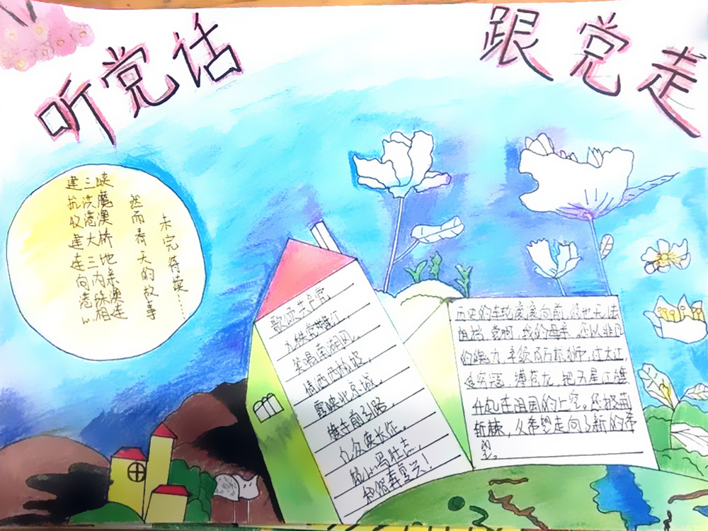 “青春心向党，建功新时代”主题手抄报-图7