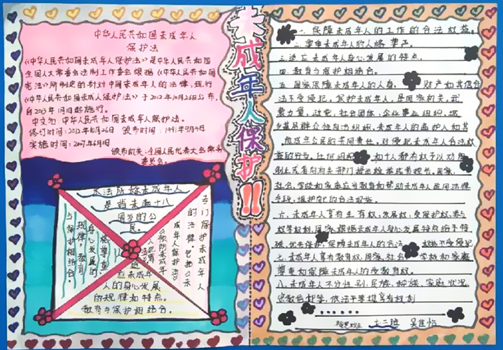 关于未成年保护法的手抄报简单漂亮-图3