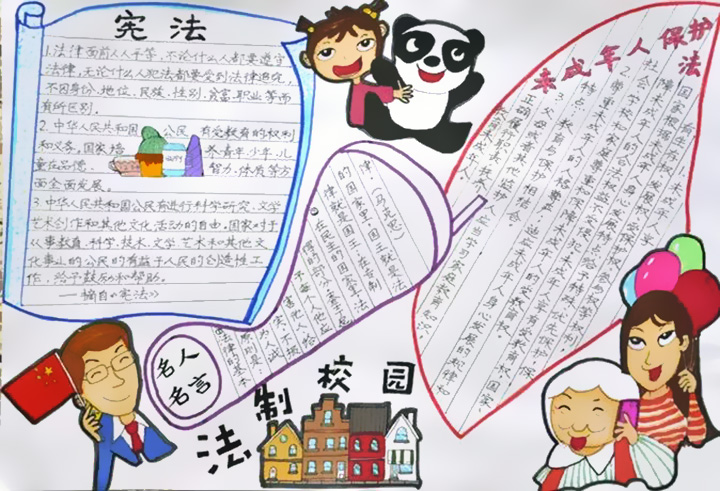 4张校园法制宣传手抄报-图4