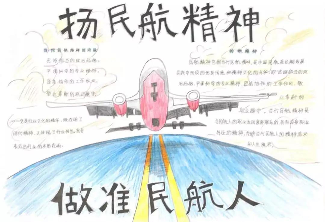 弘扬民航精神手抄报图片-图2