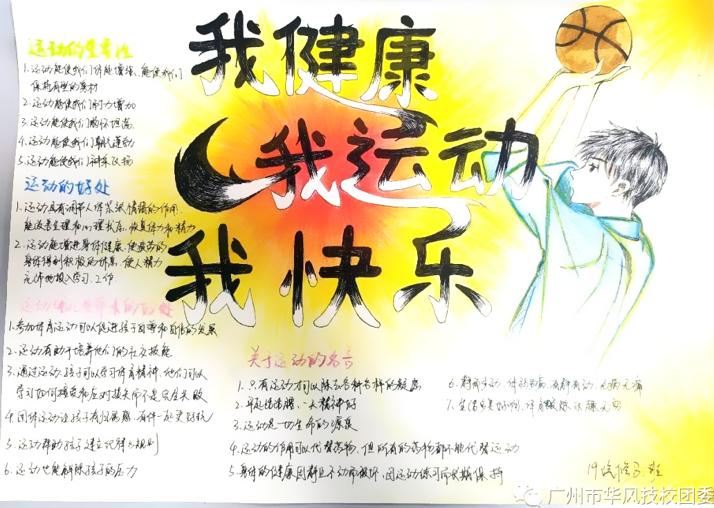 我运动我健康我快乐手抄报-图2