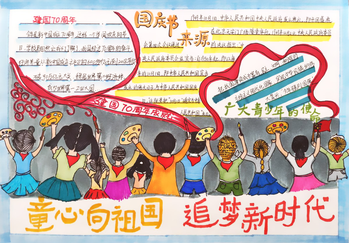 童心向党，追梦新时代手抄报-图6