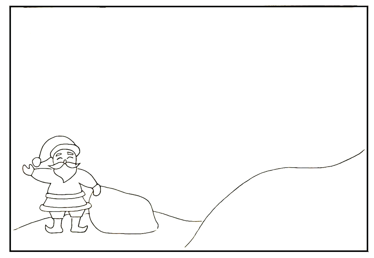 步骤7：我们画出起伏的山谷.注意线条的变化。