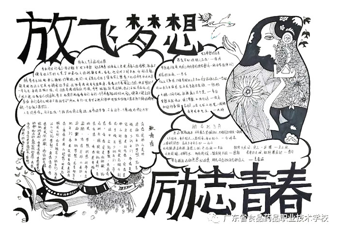 “放飞梦想，励志青春 ”主题手抄报-图7