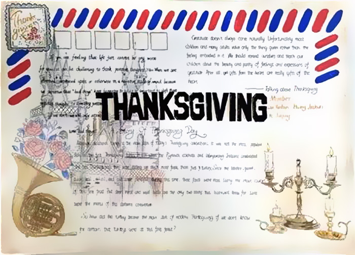 心怀感恩情英语手抄报-图7