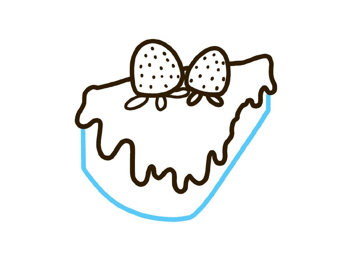 步骤4：画出下面的轮廓。