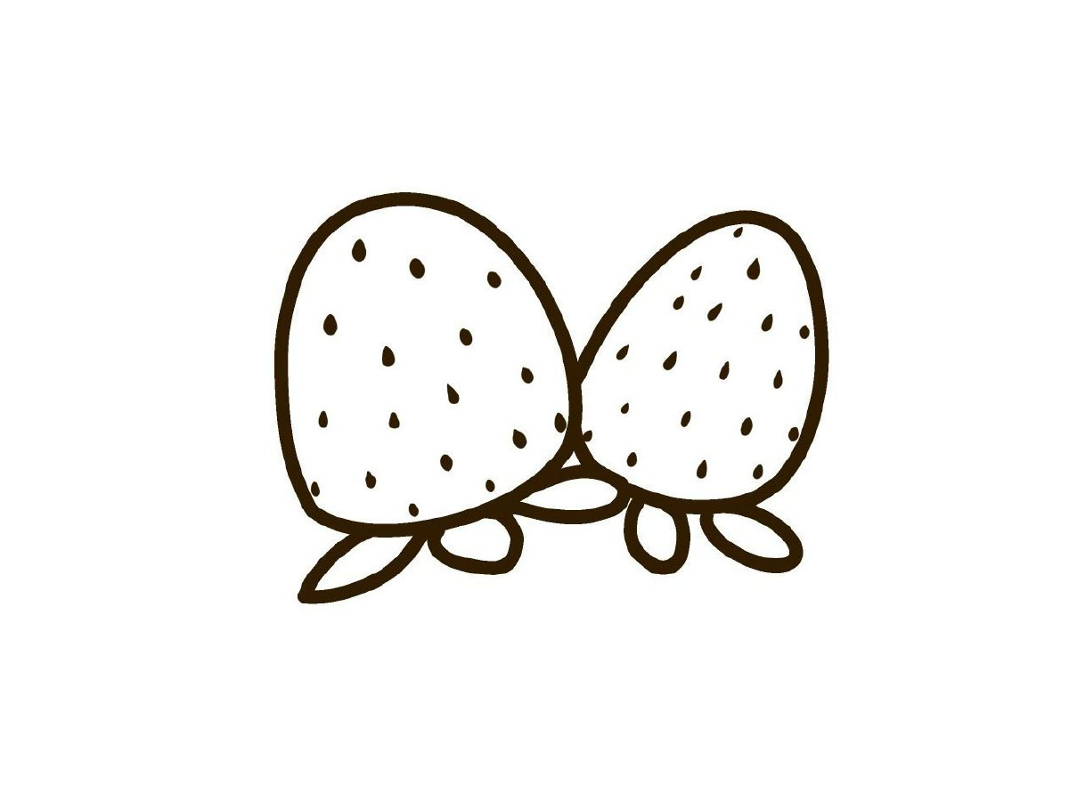 步骤6：准备给草莓上色。