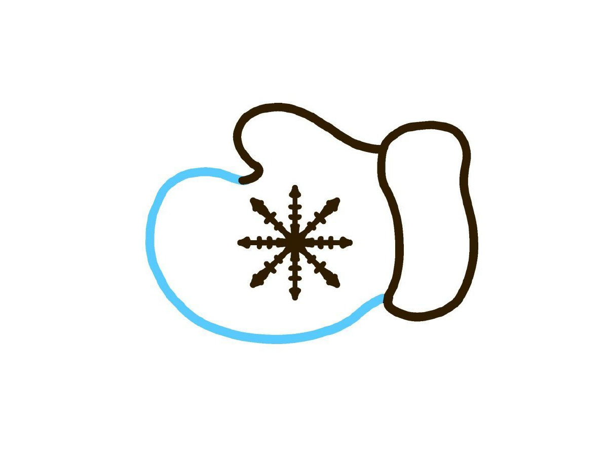 步骤5：画好手套。