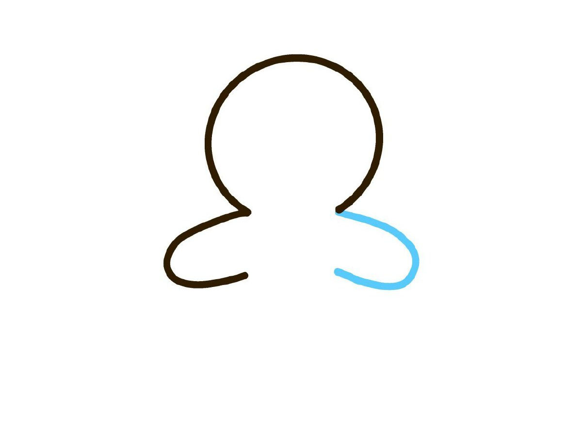 步骤3：画右手。