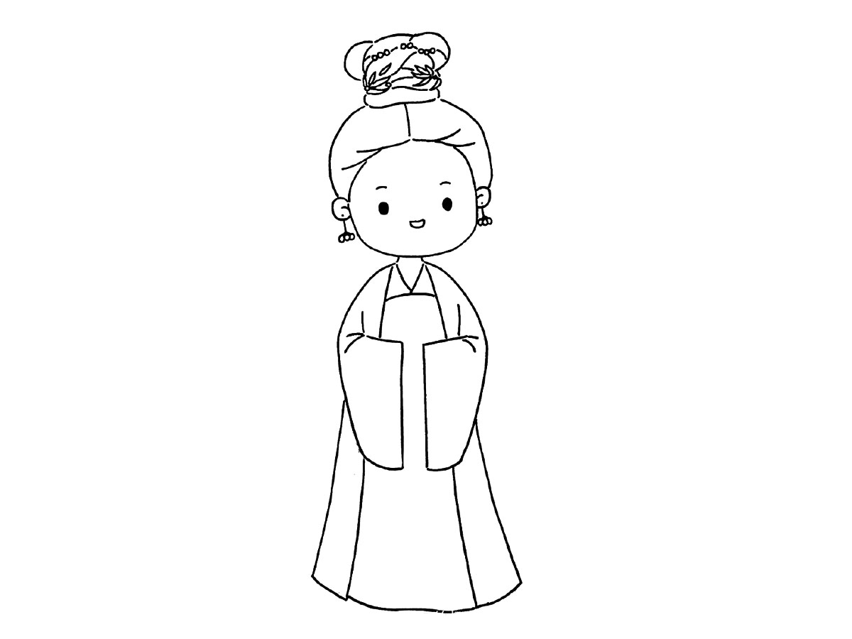 步骤6：完善衣服细节。