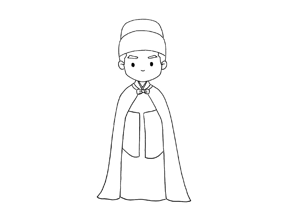 步骤7：画衣袖。