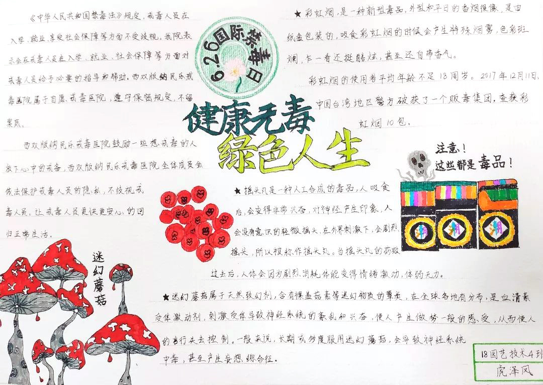 珍惜生命远离毒品手抄报怎么画-图4