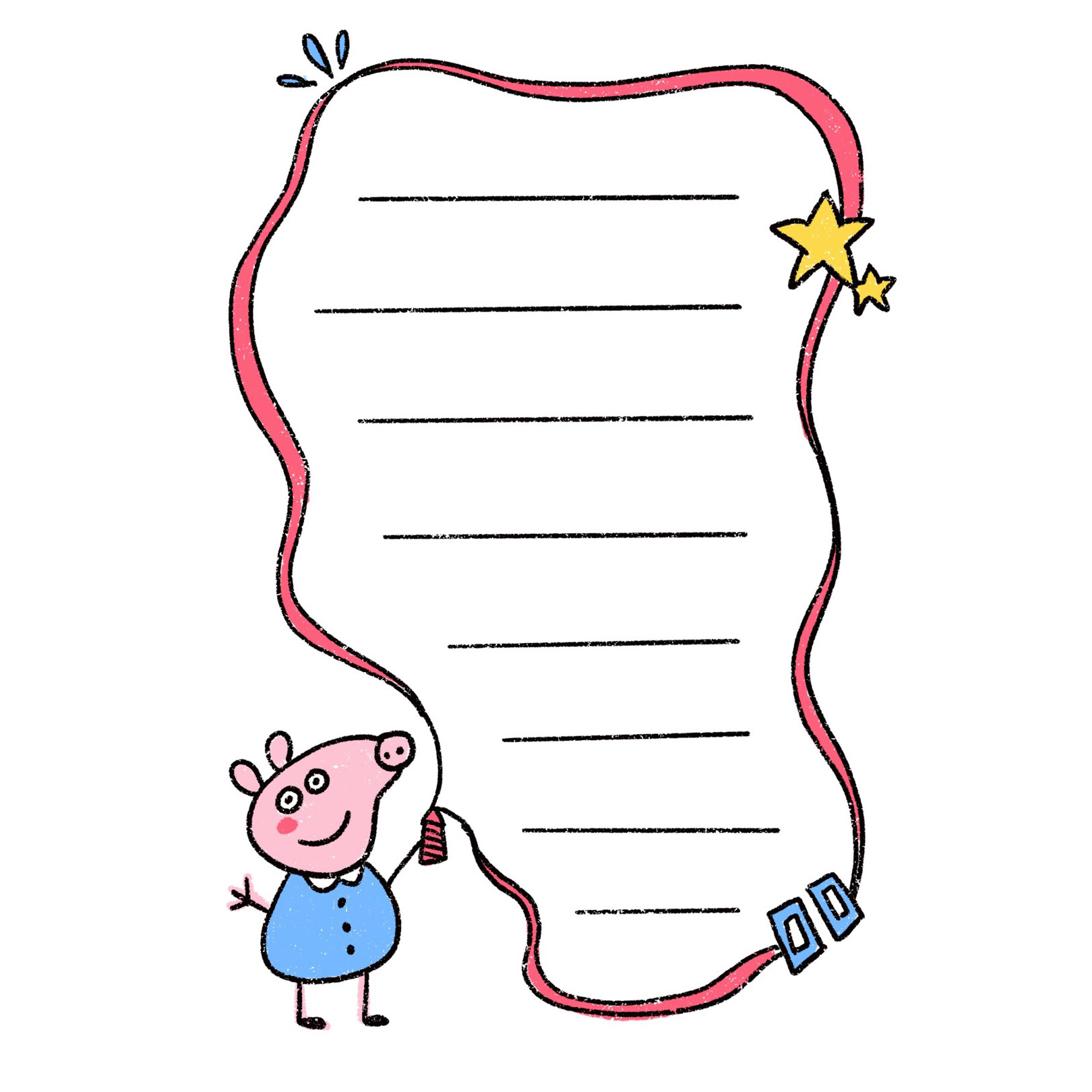 步骤6：小猪佩奇花边