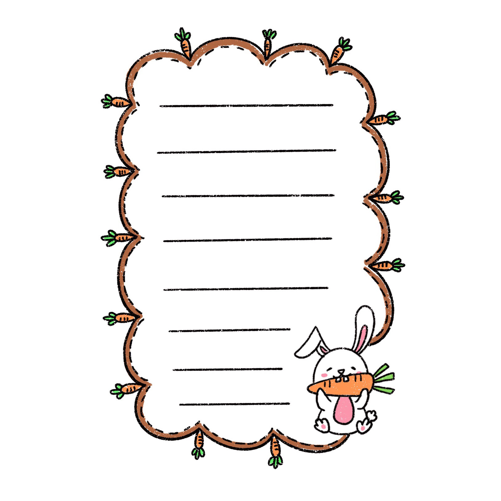 步骤9：胡萝卜花边