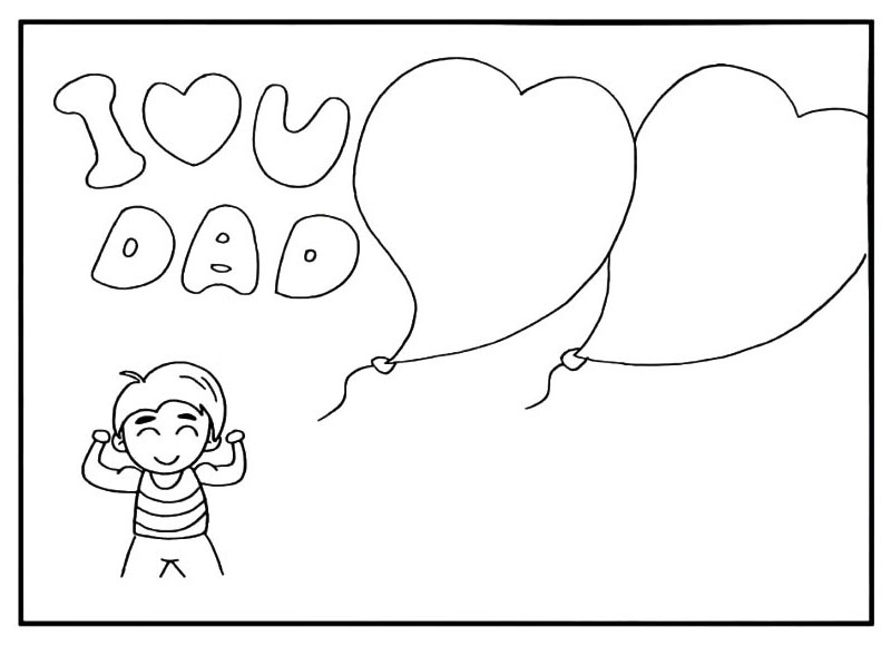 步骤5：我们在右边画出两个大大的爱心气球。