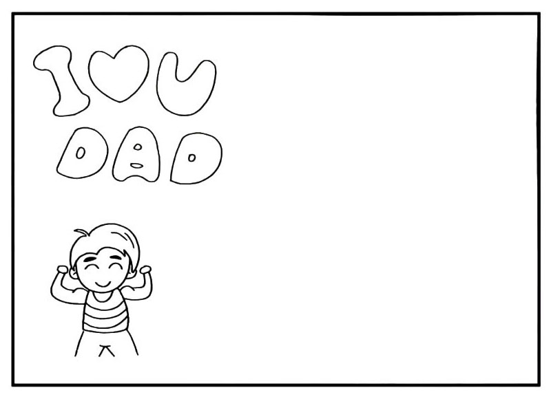 步骤4：再画出爸爸强壮的身体部分。