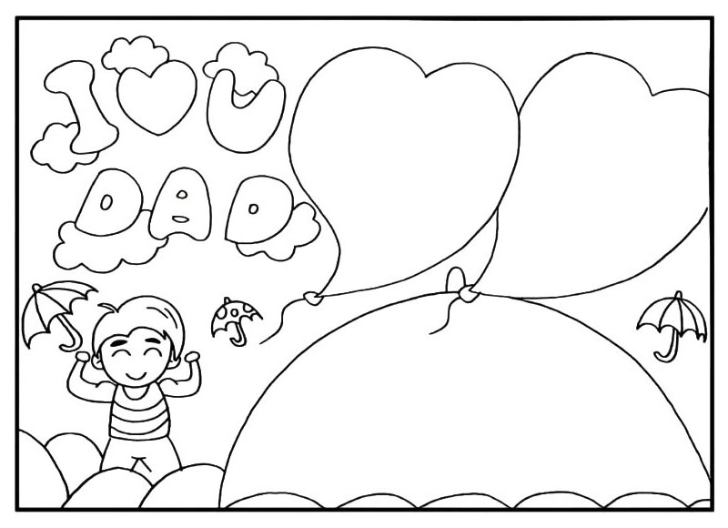 步骤9：在空白处画上大小不一的雨伞。