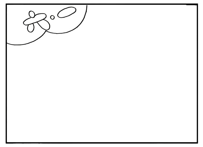 步骤2：然后在下方用两条曲线连接起来。