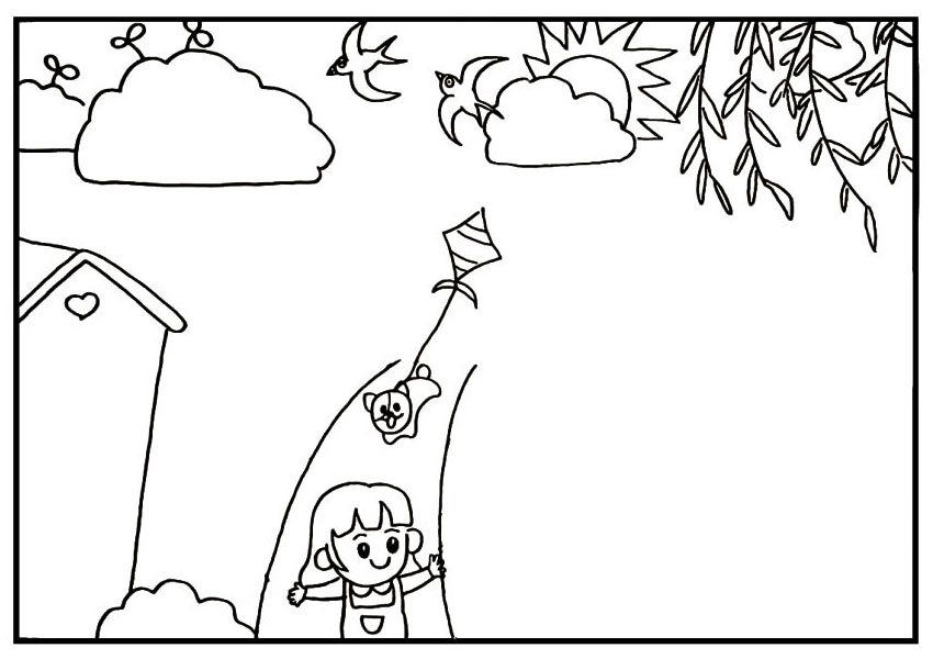 步骤10：宠物狗的身体上绑着一个漂亮的风筝。