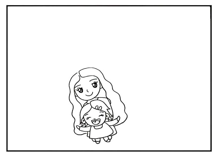 步骤5：以及妈妈的衣服.注意细节。