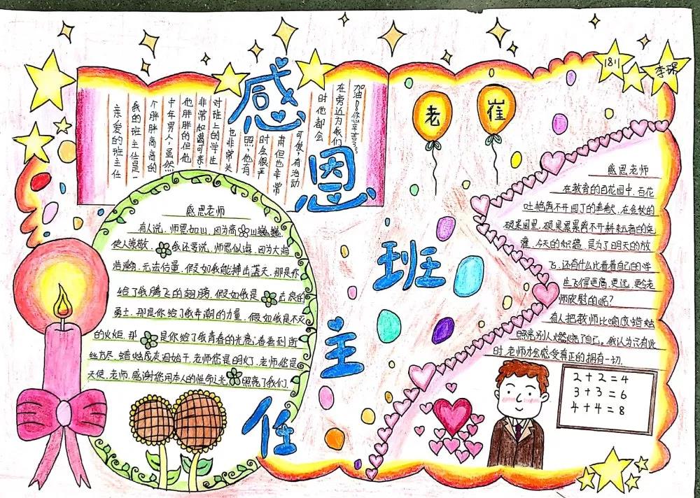 感恩老师手抄报-图1