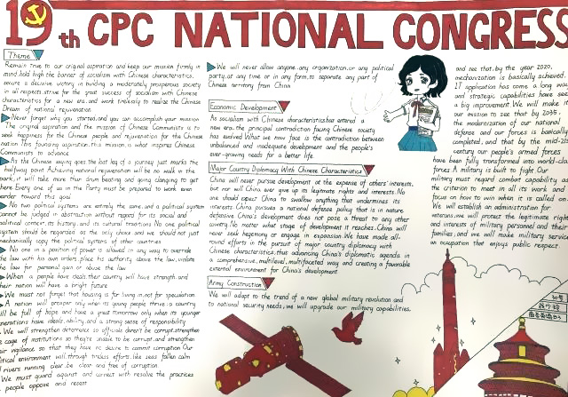 赞礼十九大手抄报-图7