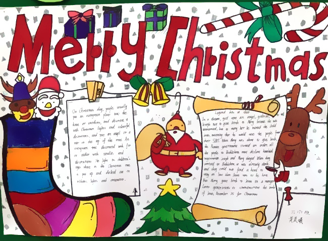 初中圣诞节英文手抄报-图4