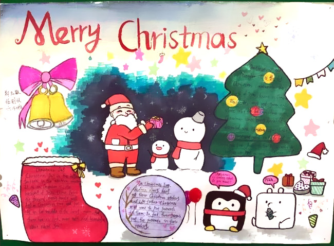 初中圣诞节英文手抄报-图6