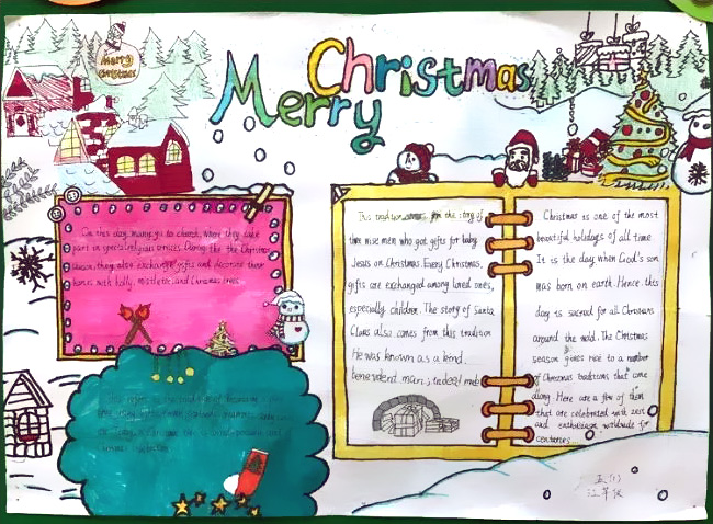 初中圣诞节英文手抄报-图7