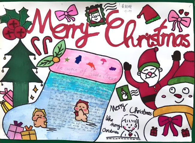 初中圣诞节英文手抄报-图8