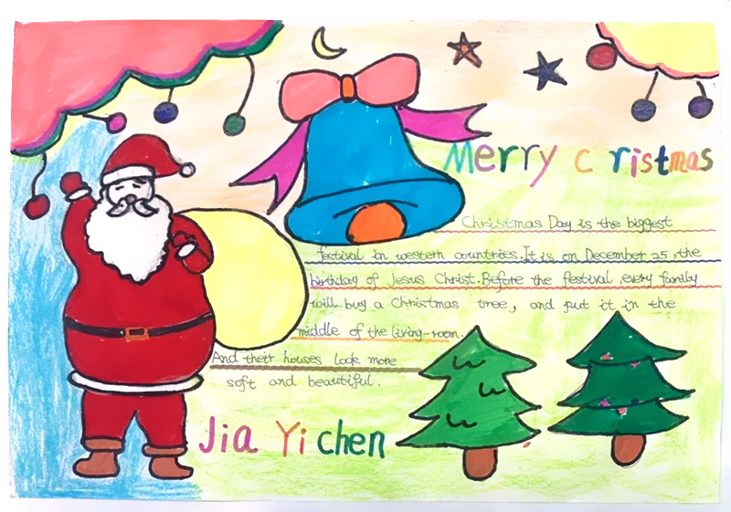 简单的圣诞节手抄报画法-图3