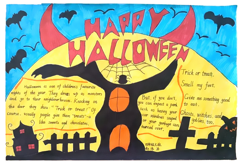 神秘万圣节英文手抄报-图3