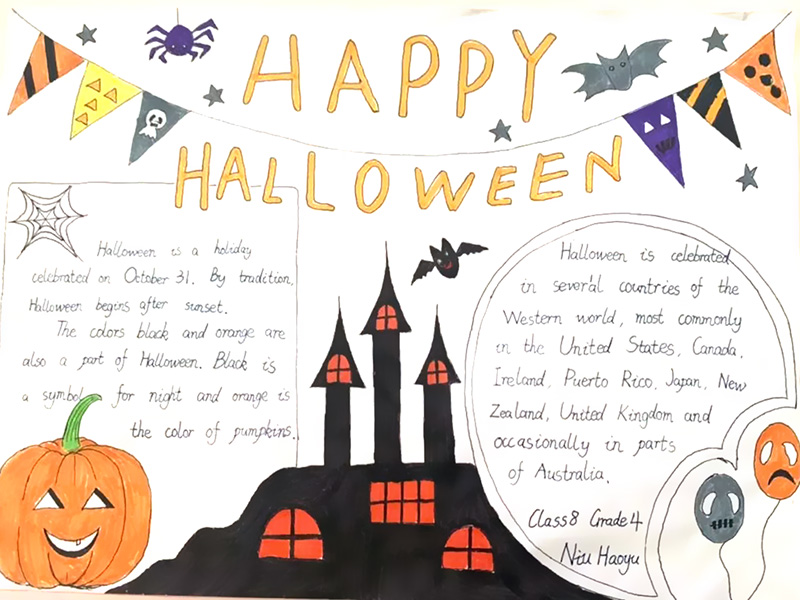 神秘万圣节英文手抄报-图4