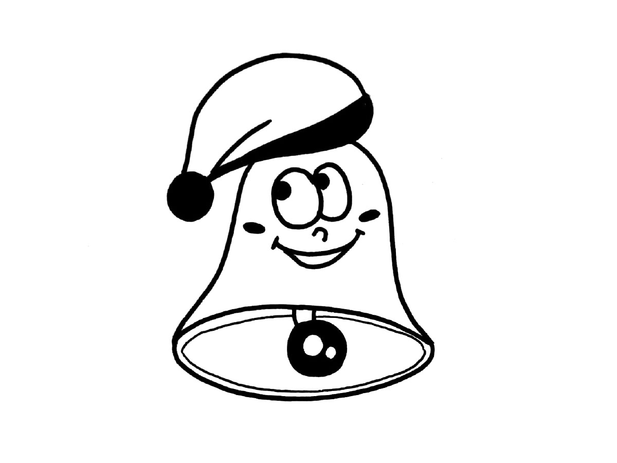 一组可爱的卡通铃铛简笔画图片-图1