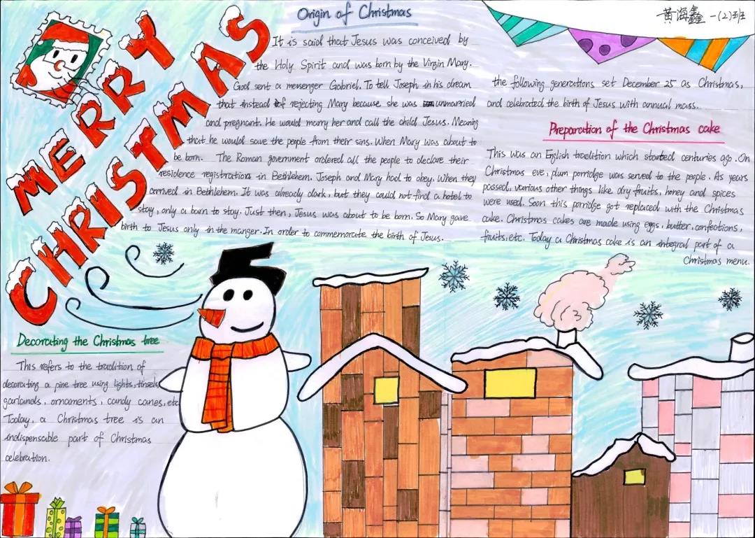 圣诞节英语手抄报-图3