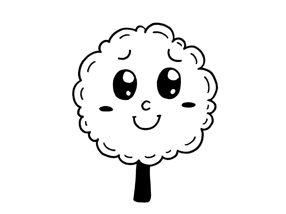 一组萌萌哒的小树简笔画-图2