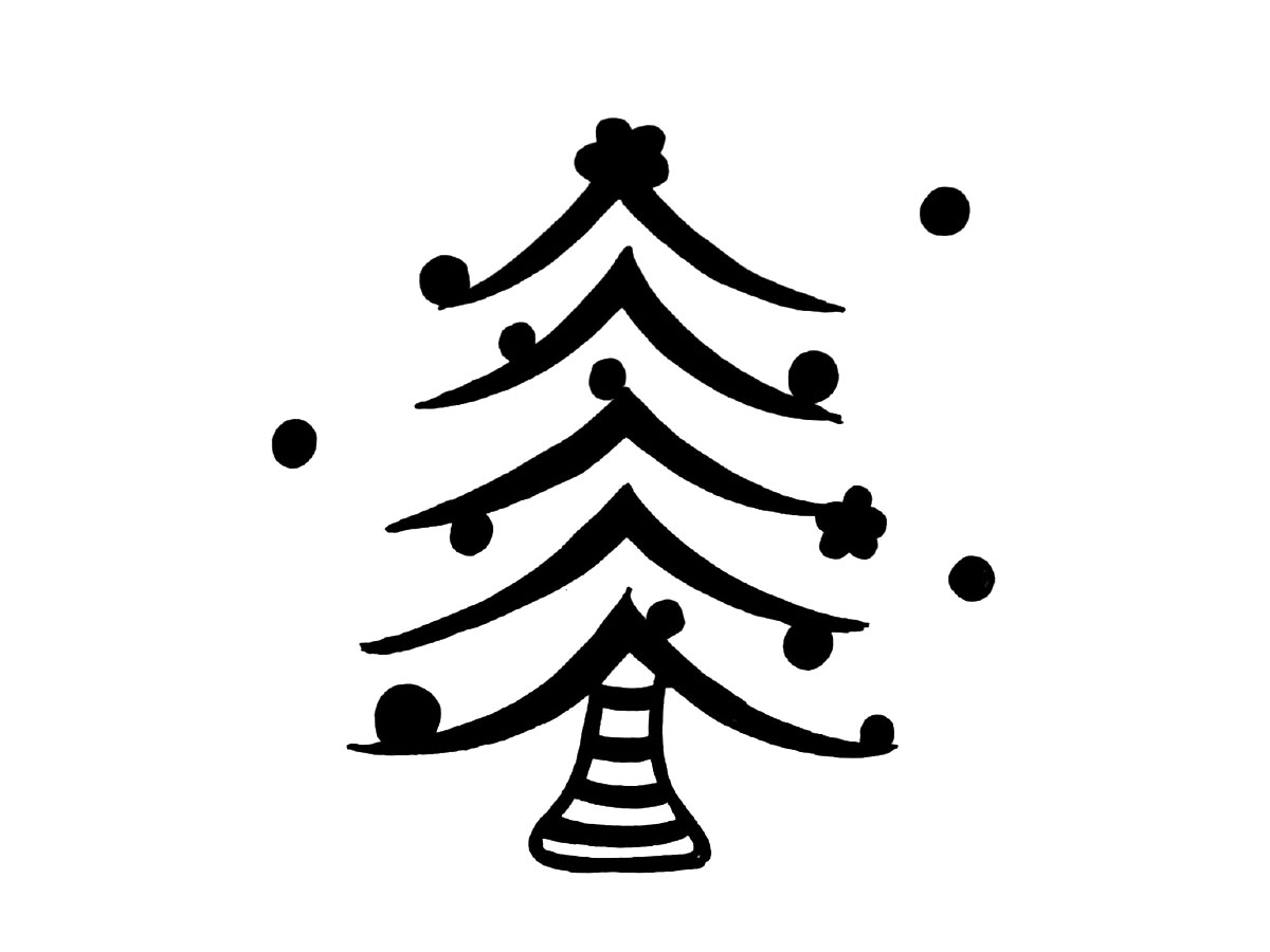 一组萌萌哒的小树简笔画-图5