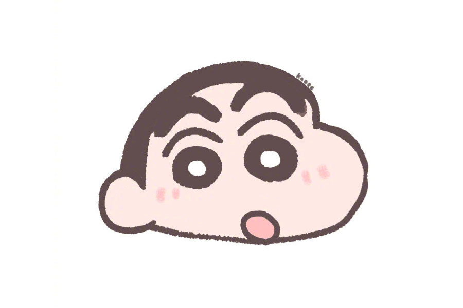 一组可爱的蜡笔小新人物简笔画图片-图1