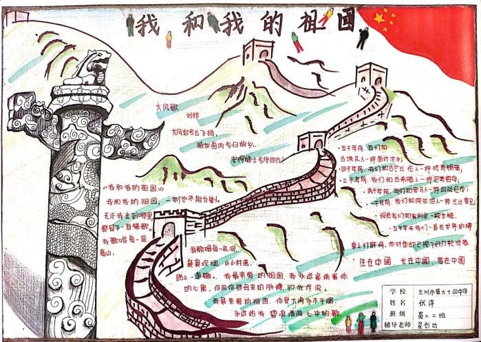 我和我的祖国手抄报-图3