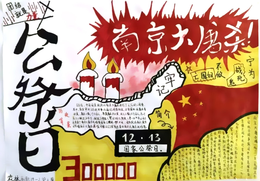 12.13国家公祭日手抄报-图3