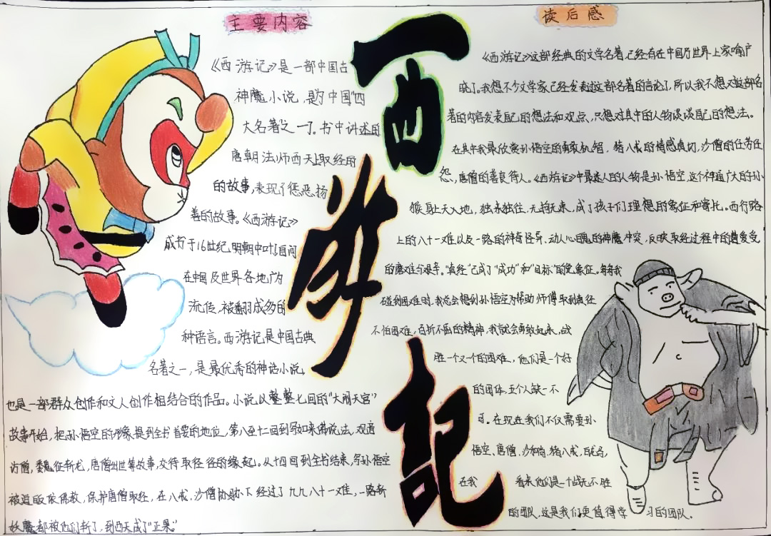 国学手抄报内容：中国文化中著名的“四大”