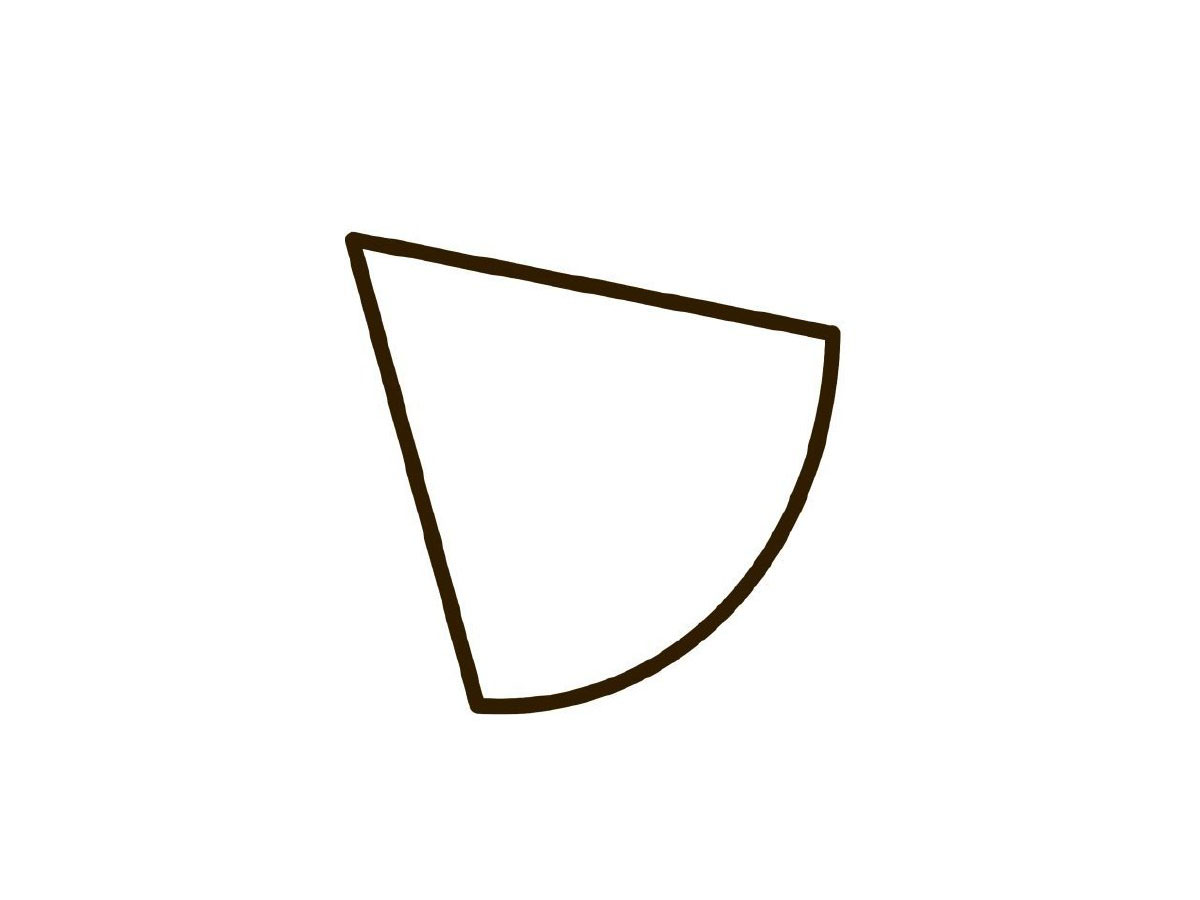 步骤1：画扇形，想吃多大画多大！