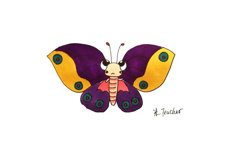 漂亮的蝴蝶简笔画教程