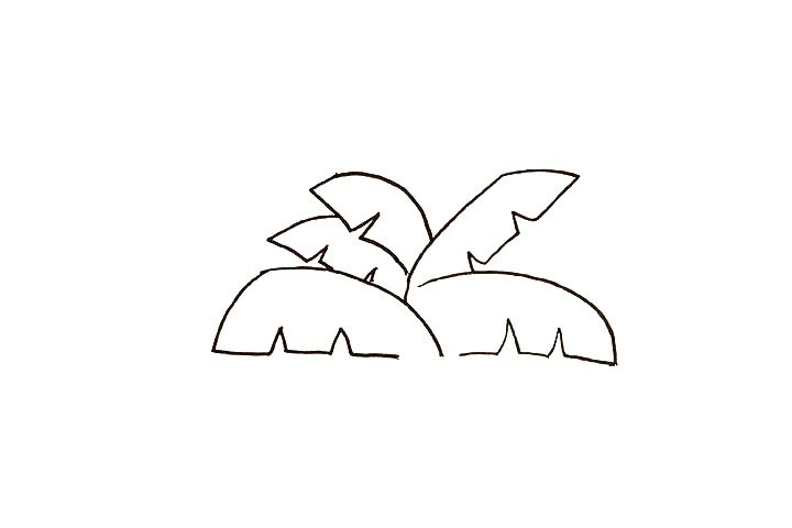 步骤3：画出全部的叶子。