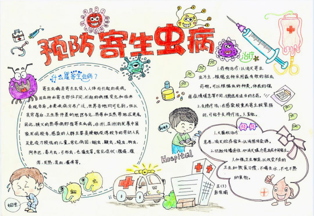 预防吸血虫病手抄报-图2