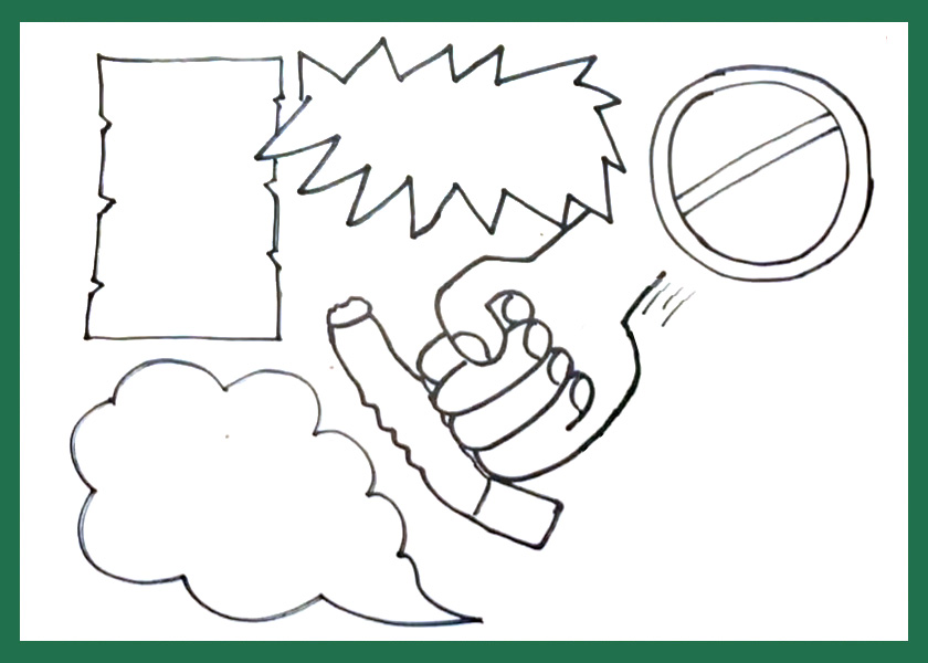 步骤5：左边画上两个手抄报文字框。