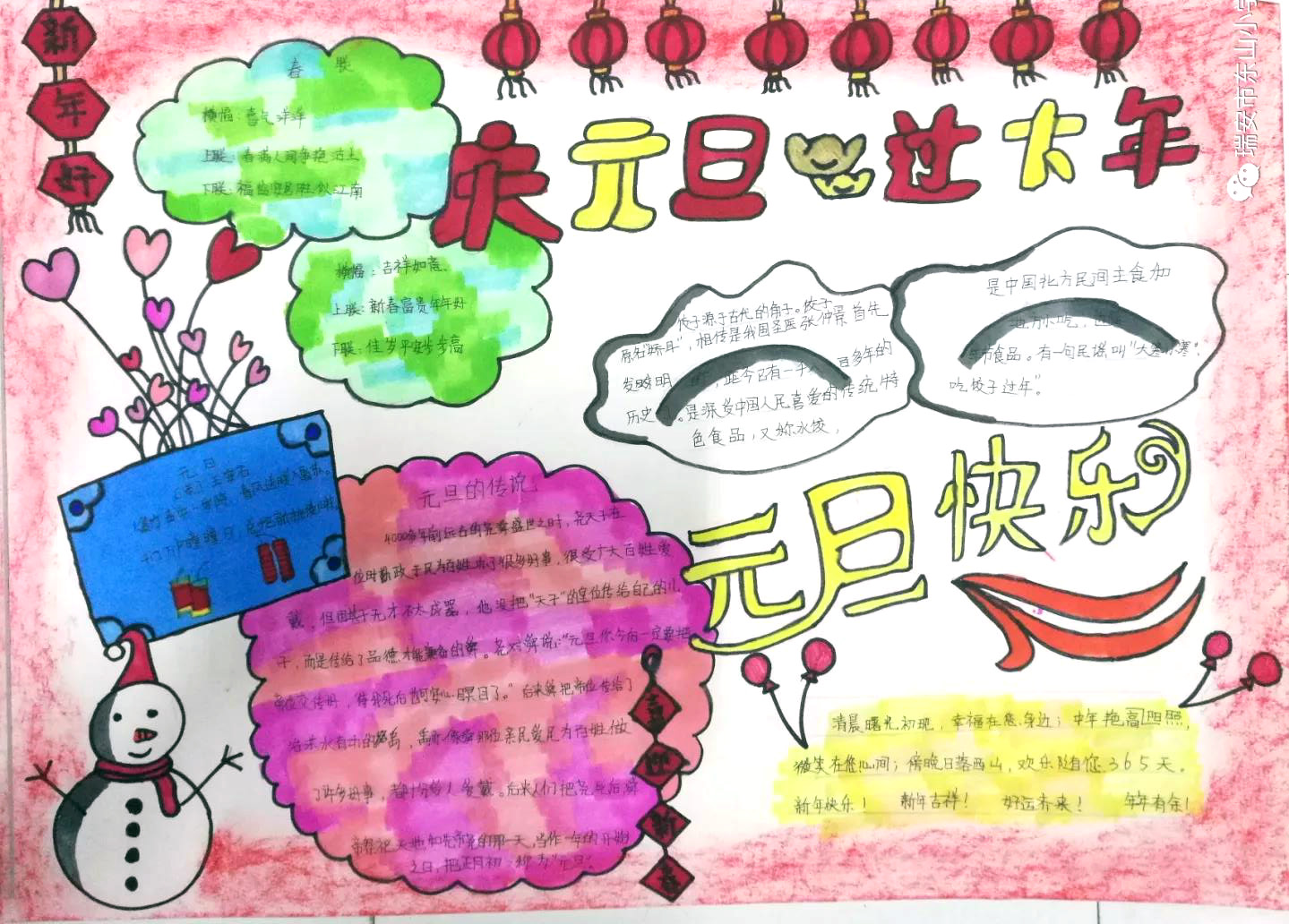 元旦快乐手抄报图片大全-图9